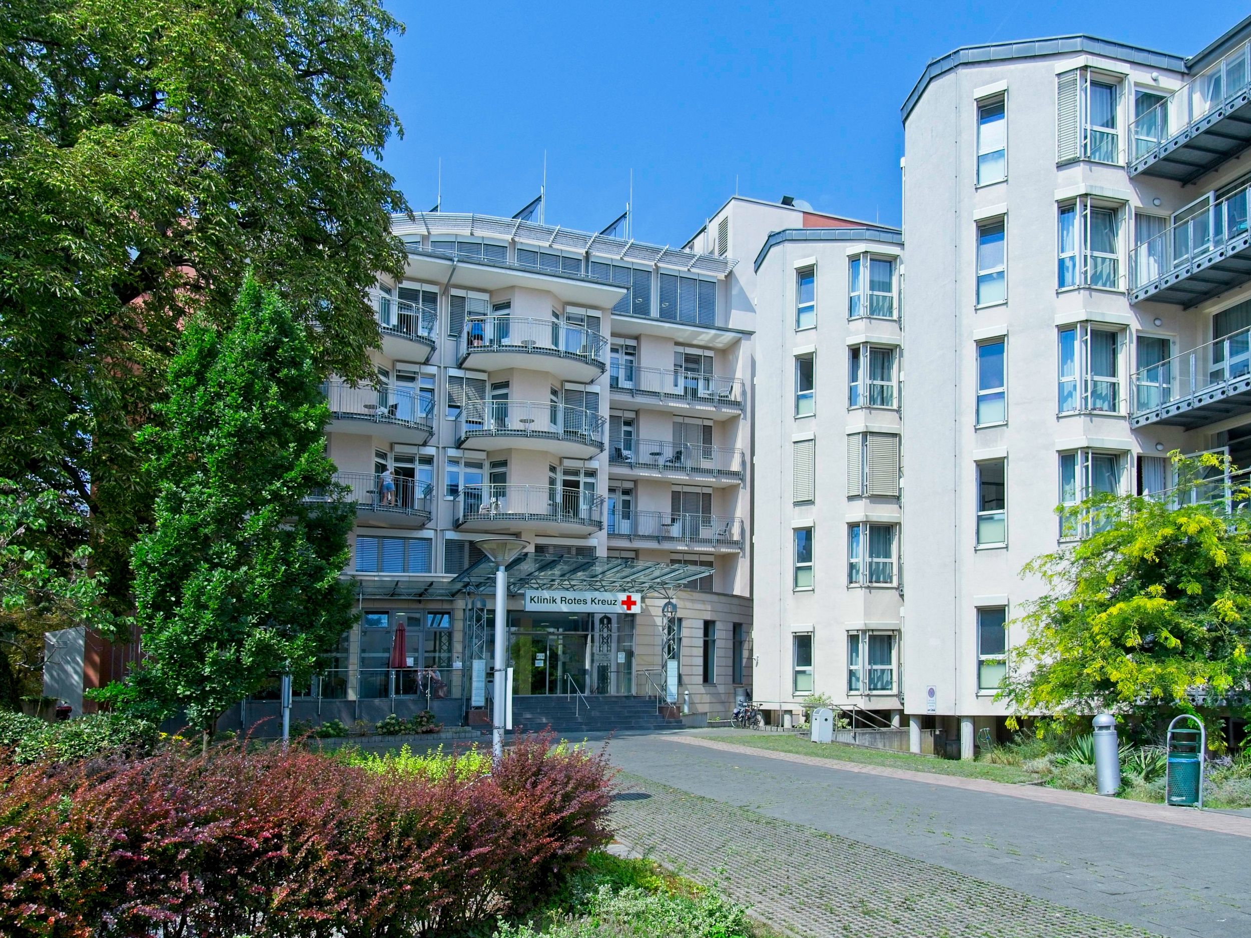 Außenaufname der Klinik Rotes Kreuz in Frankfurt.